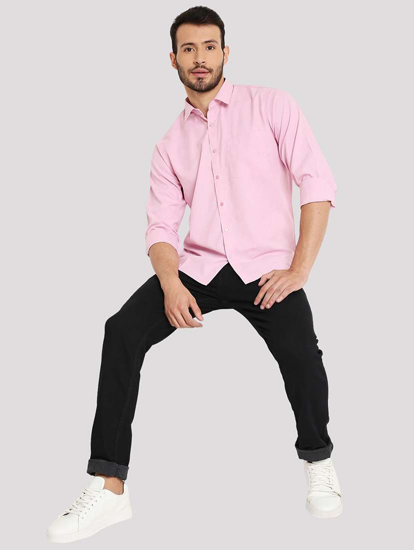 men solid slim fit formal shirt - 21574991 - Standard Image - 3