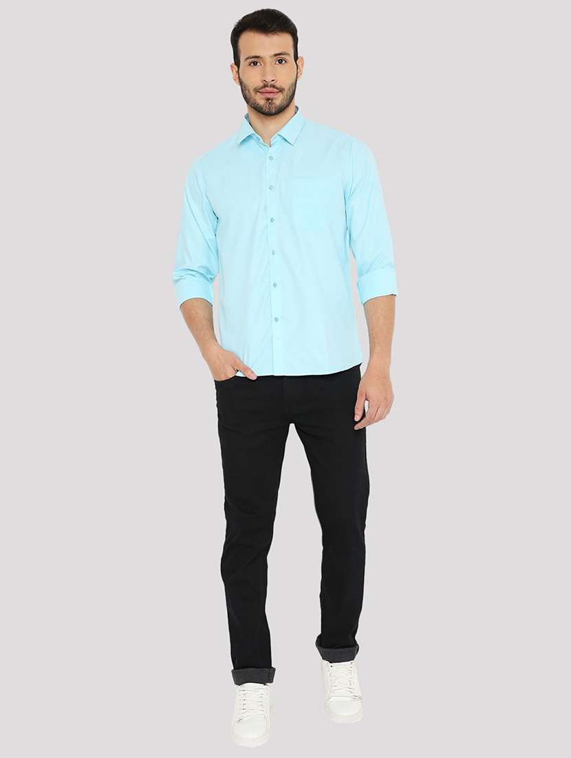 men solid slim fit formal shirt - 21574992 -  Standard Image - 3