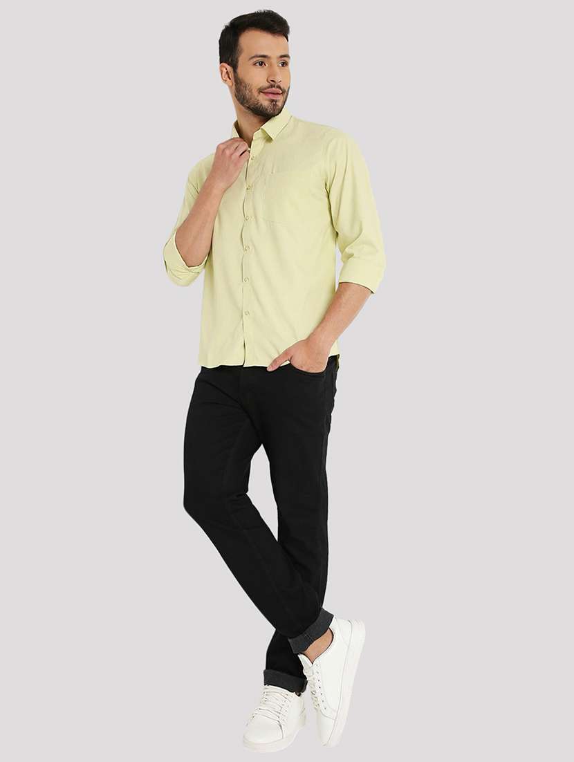 men solid slim fit formal shirt - 21574993 -  Standard Image - 3