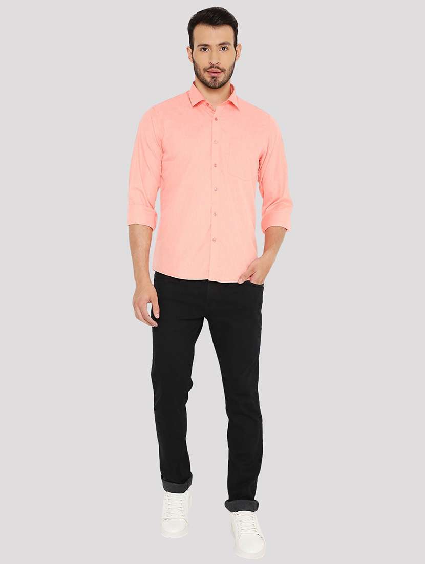 men solid slim fit formal shirt - 21574994 -  Standard Image - 3