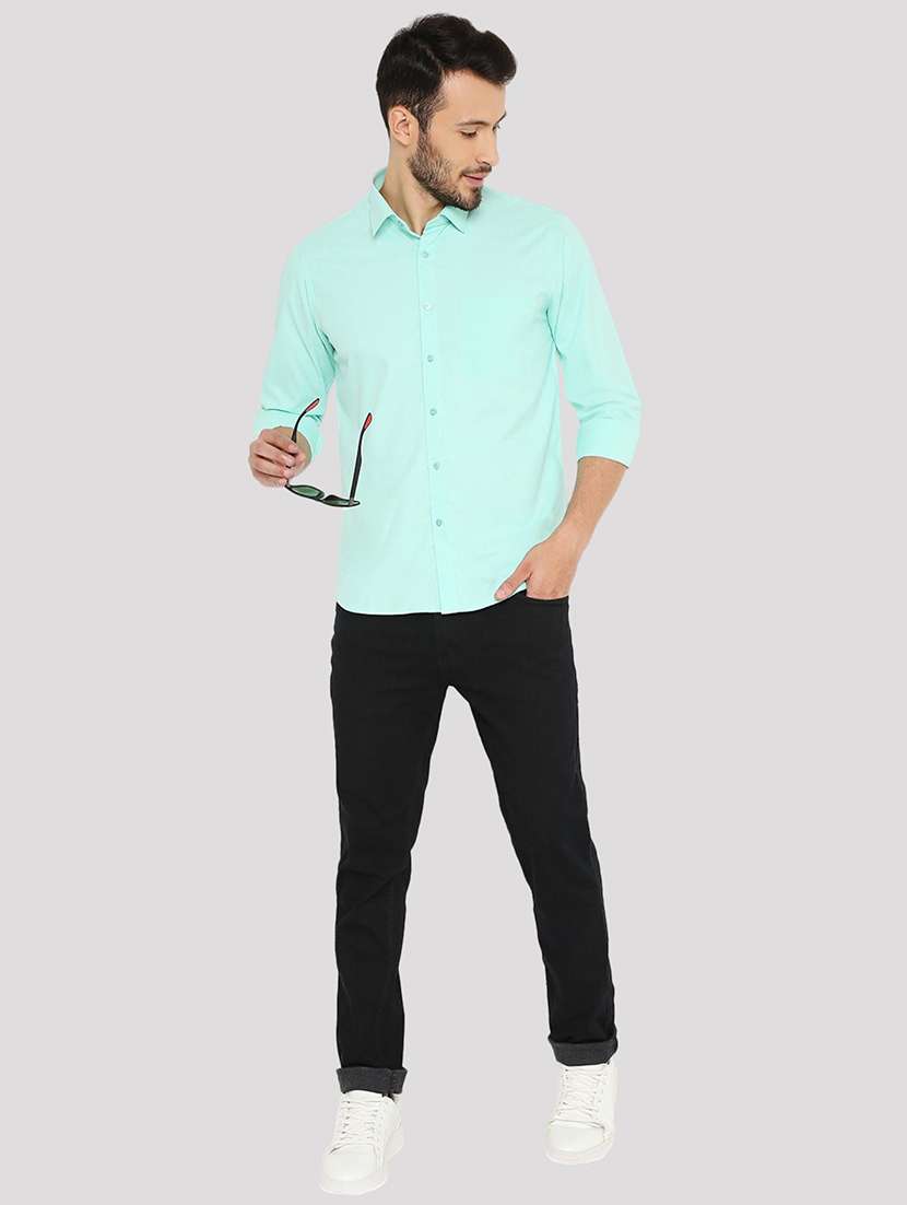 men solid slim fit formal shirt - 21574995 - Standard Image - 3
