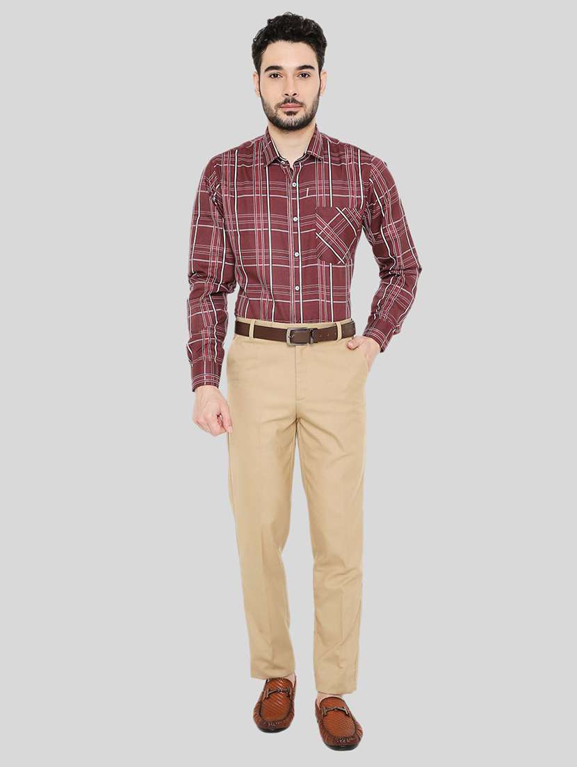 men checkered slim fit formal shirt - 21574996 -  Standard Image - 3