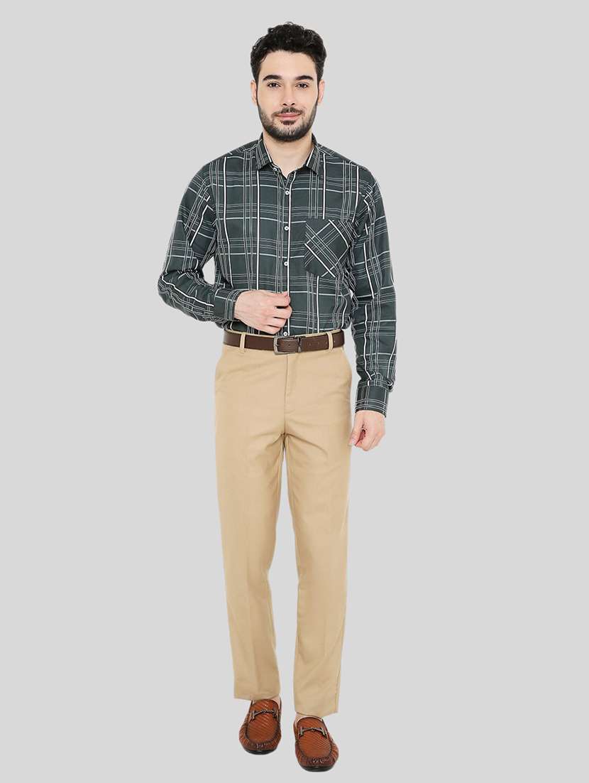 men checkered slim fit formal shirt - 21574998 - Standard Image - 3