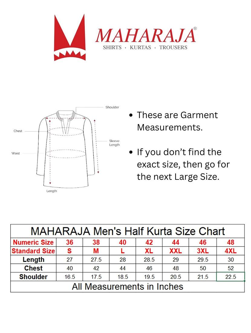 men solid long sleeves regular fit short kurta - 21575020 - Standard Image - 5