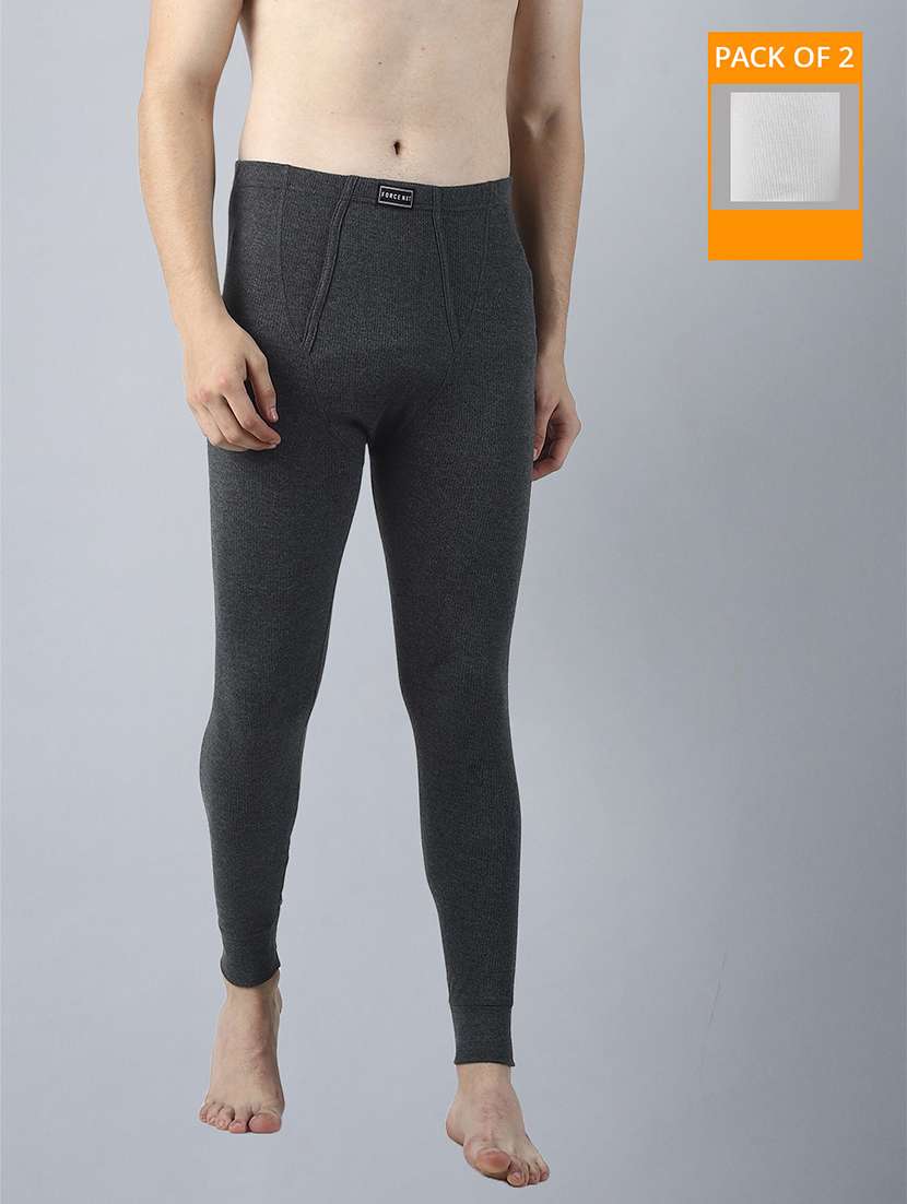 men pack of 2 solids thermal bottom