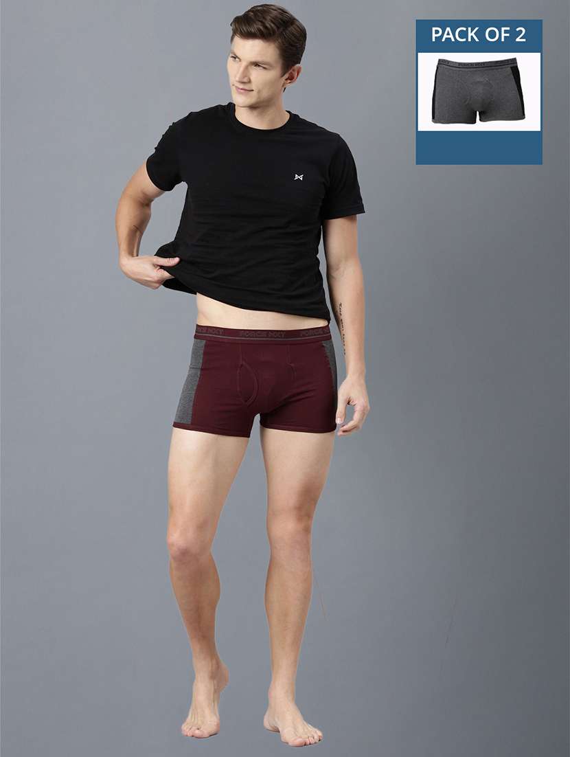 men pack of 2 color block trunks