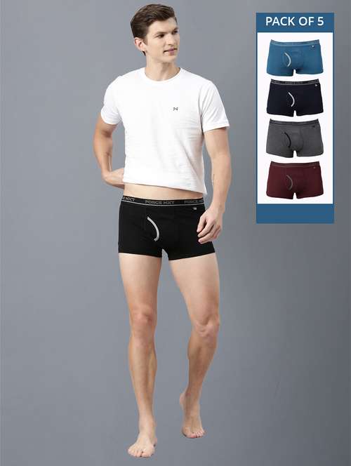 men pack of 5 solid trunks - 21575160 -  Standard Image - 0