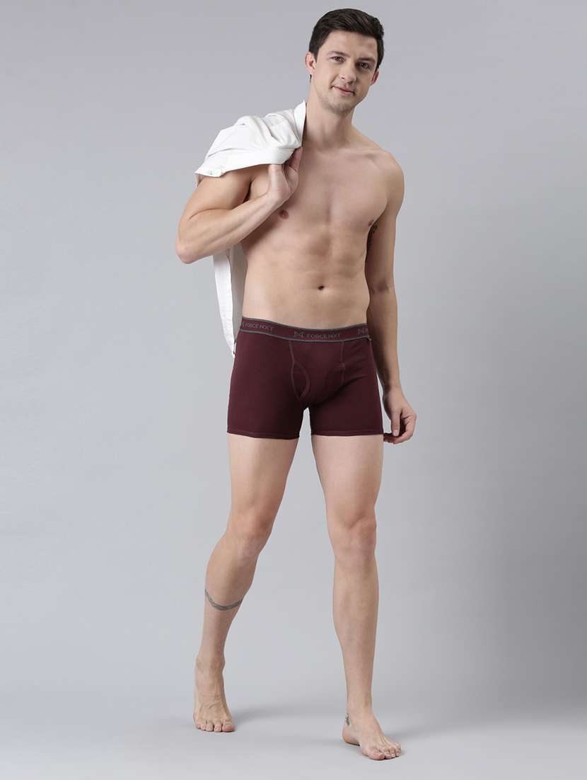 men solid cotton trunks - 21575161 - Standard Image - 3