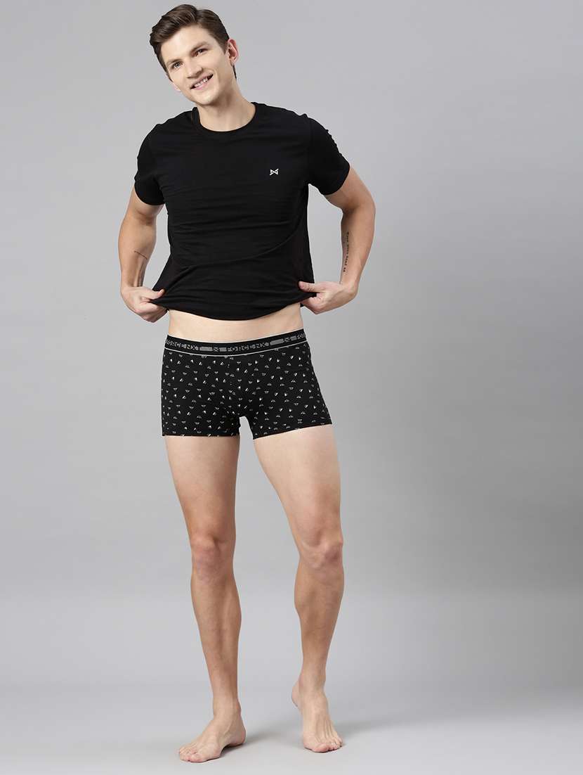 men printed cotton trunks - 21575179 - Standard Image - 3
