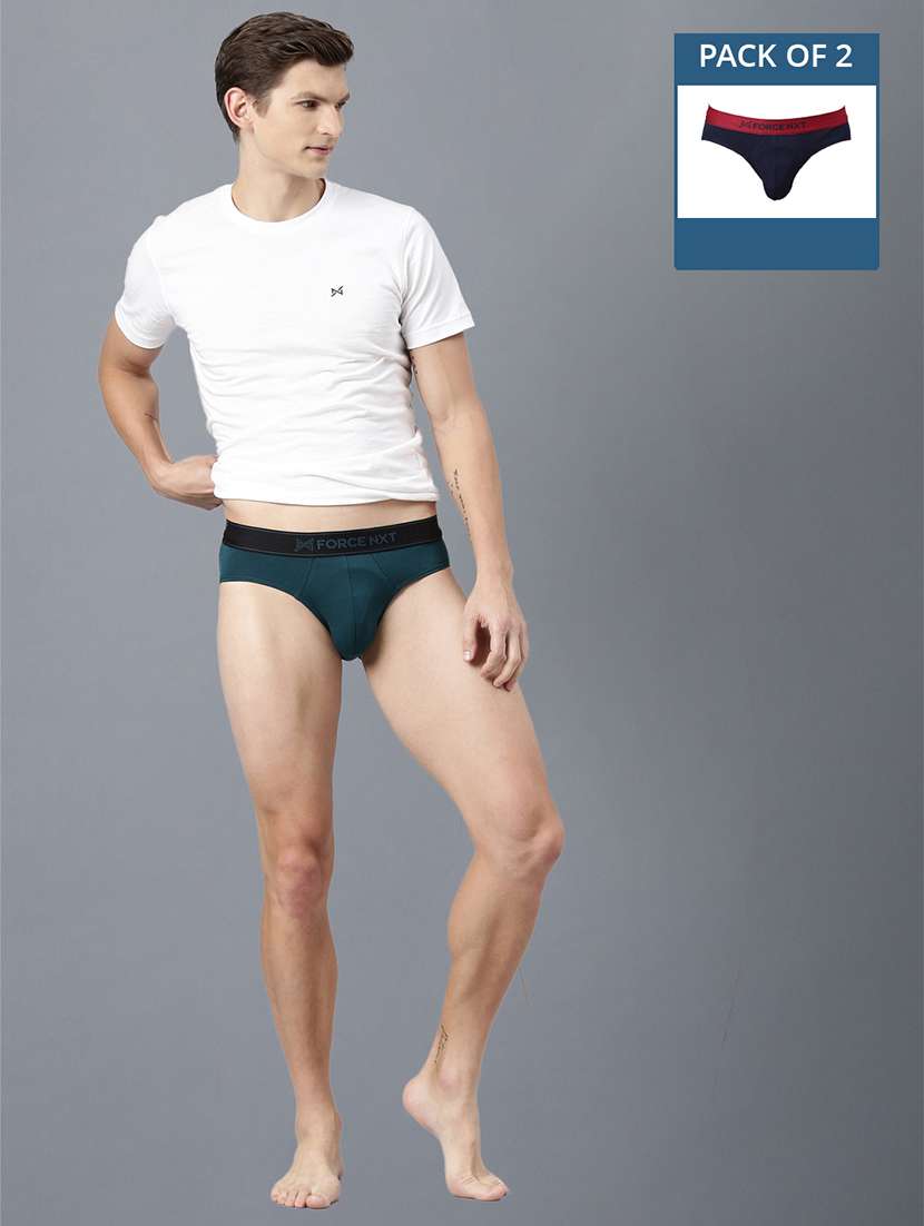 men pack of 2 solid hipster briefs