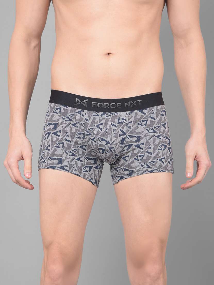 men printed cotton trunks - 21575241 -  Zoom Image - 0