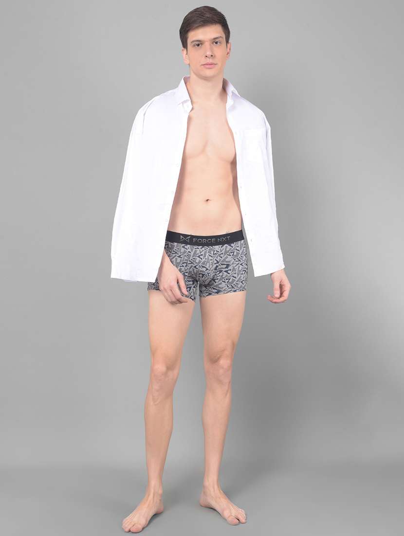 men printed cotton trunks - 21575241 - Standard Image - 3