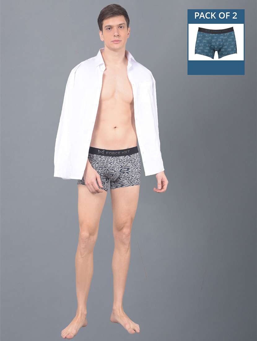 men pack of 2 printed trunks