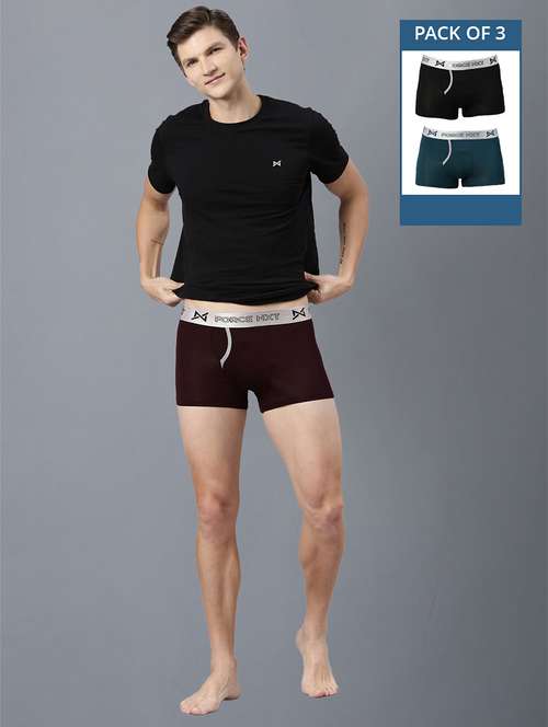 men pack of 3 solid trunks - 21575316 - Standard Image - 0