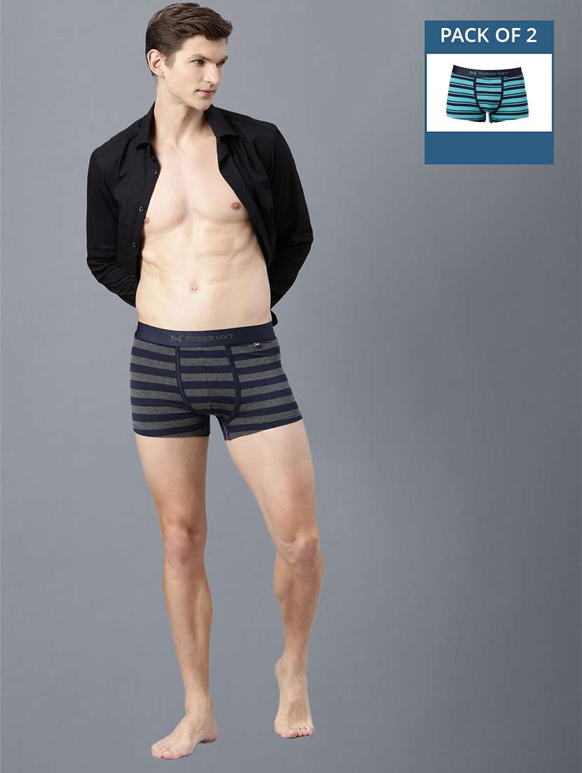 men pack of 2 striped trunks