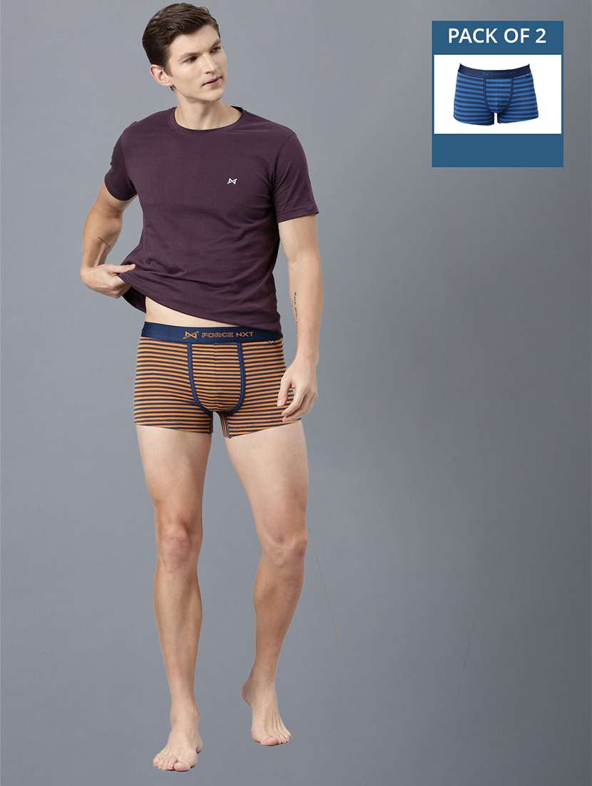 men pack of 2 striped trunks