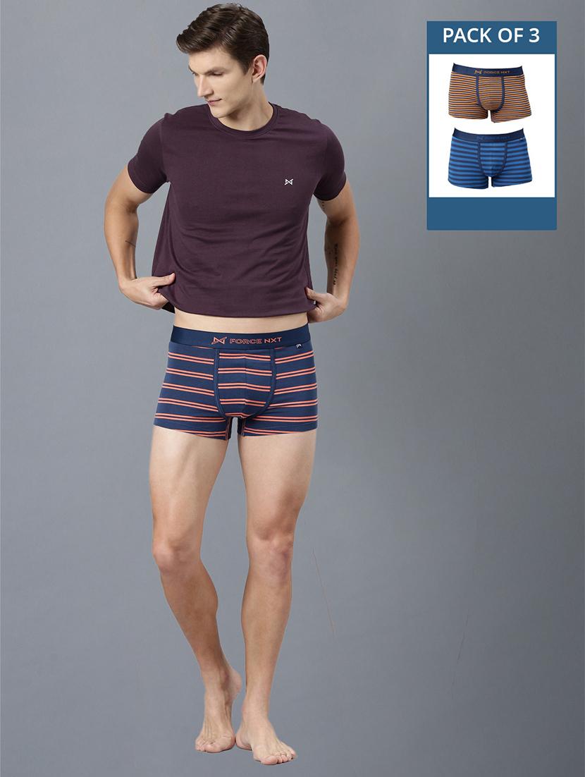 men pack of 3 striped trunks