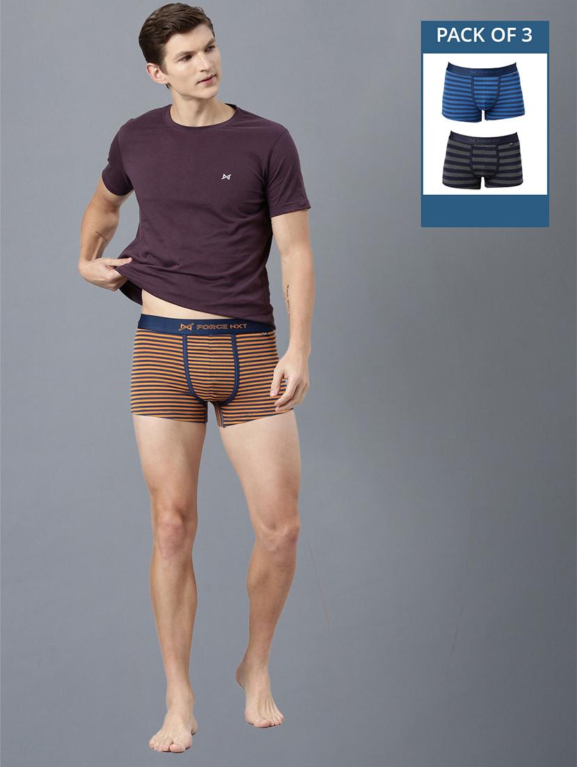 men pack of 3 striped trunks