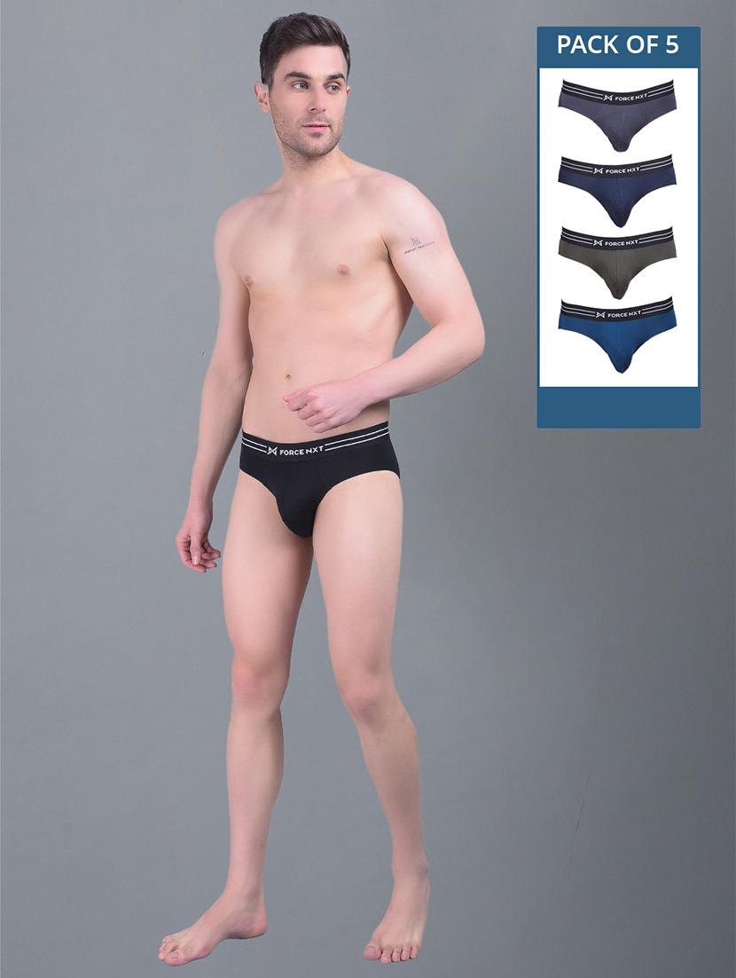 men pack of 5 solid hipster briefs - 21575384 -  Zoom Image - 0