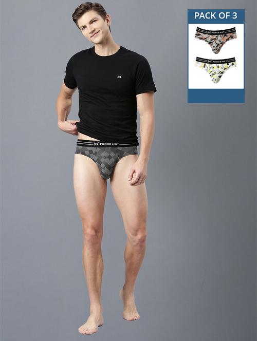 men pack of 3 printed hipster briefs - 21575395 - Standard Image - 0