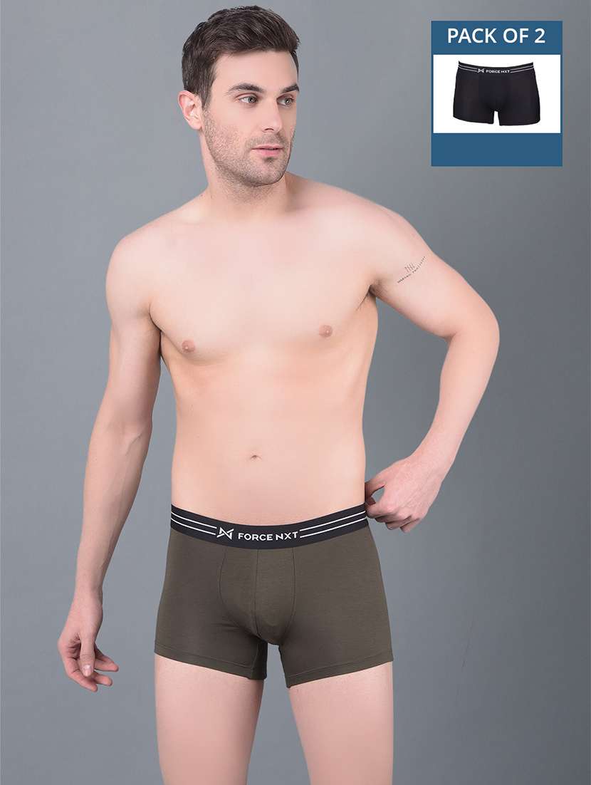men pack of 2 solid trunks