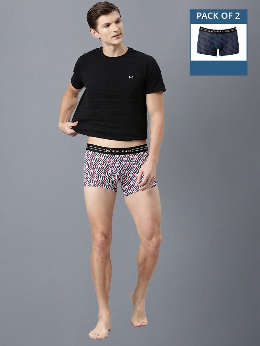 men pack of 2 printed trunks brief