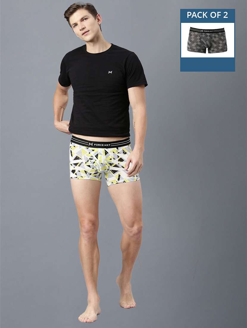 men pack of 2 printed trunks brief