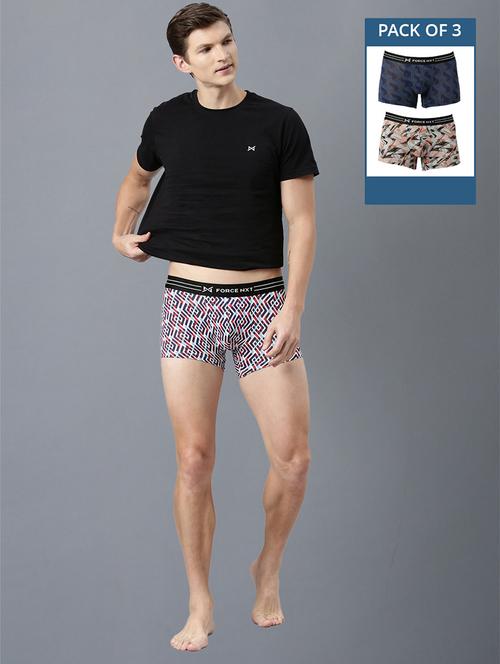 men pack of 3 printed trunks brief - 21575427 - Standard Image - 0