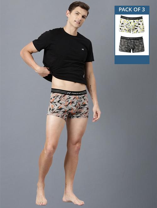 men pack of 3 printed trunks brief - 21575429 - Standard Image - 0