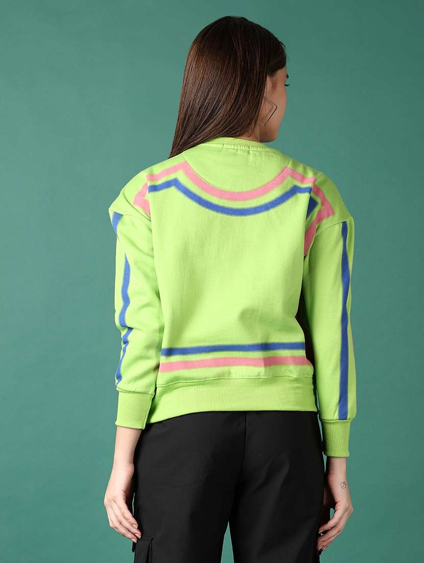 women front print long sleeve sweatshirt - 21575508 -  Standard Image - 3