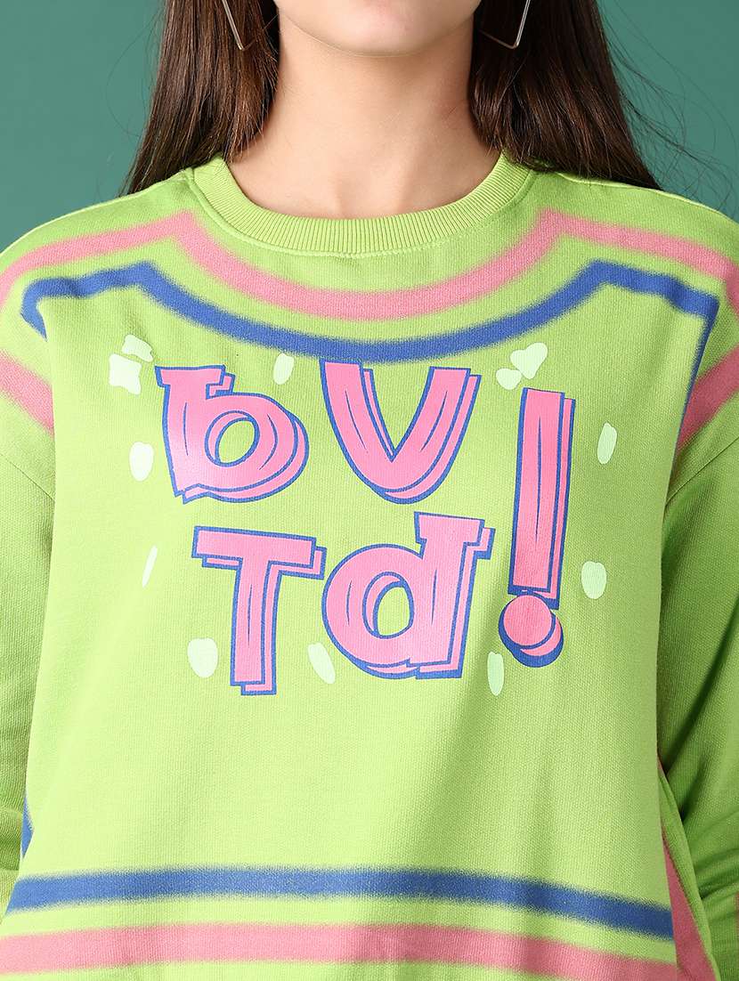 women front print long sleeve sweatshirt - 21575508 -  Standard Image - 5