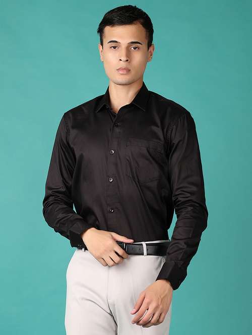 men long sleeves solid formal shirt - 21575514 - Standard Image - 0