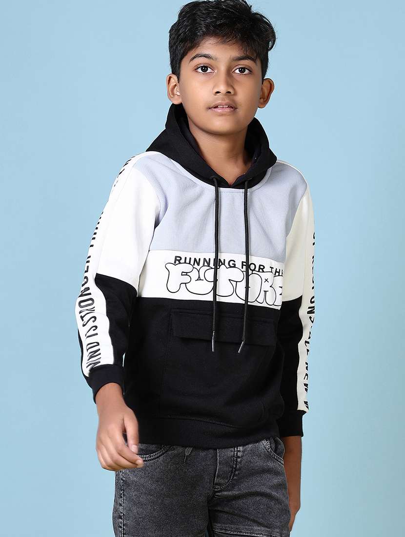 boys long sleeves color block sweatshirt