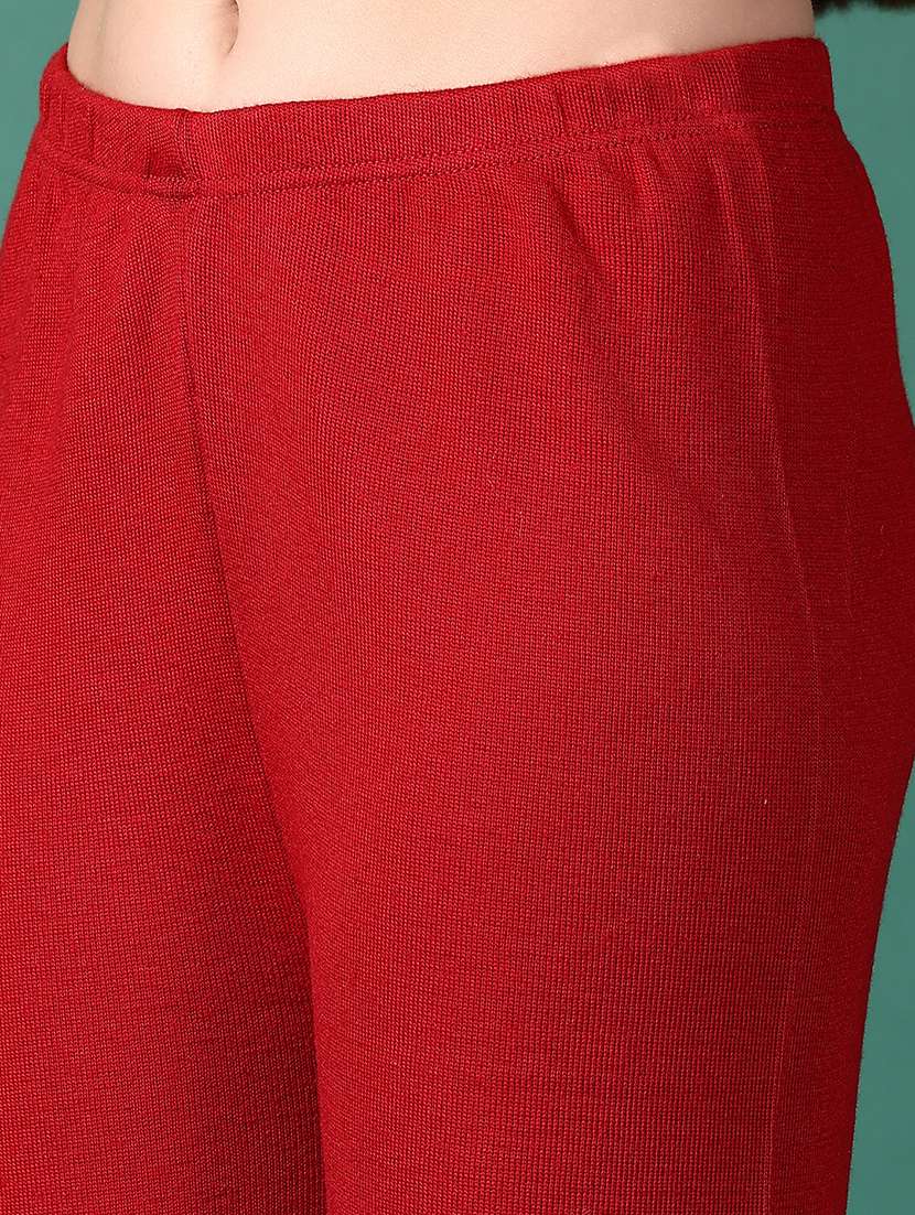 women red solid palazzo - 21575535 -  Standard Image - 5