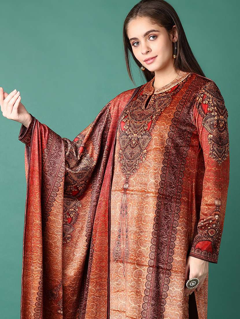 women printed kurta pant set with dupatta - 21575541 -  Standard Image - 3