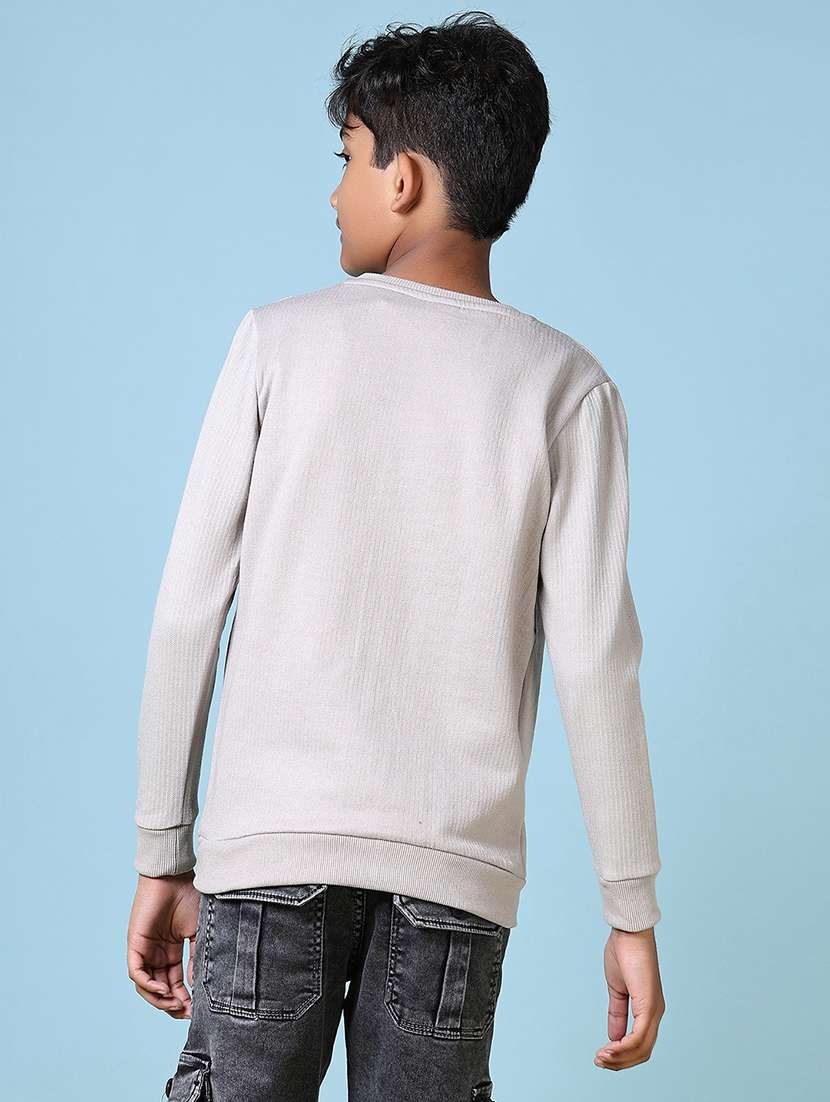boys solid long sleeves sweater - 21575557 -  Standard Image - 3