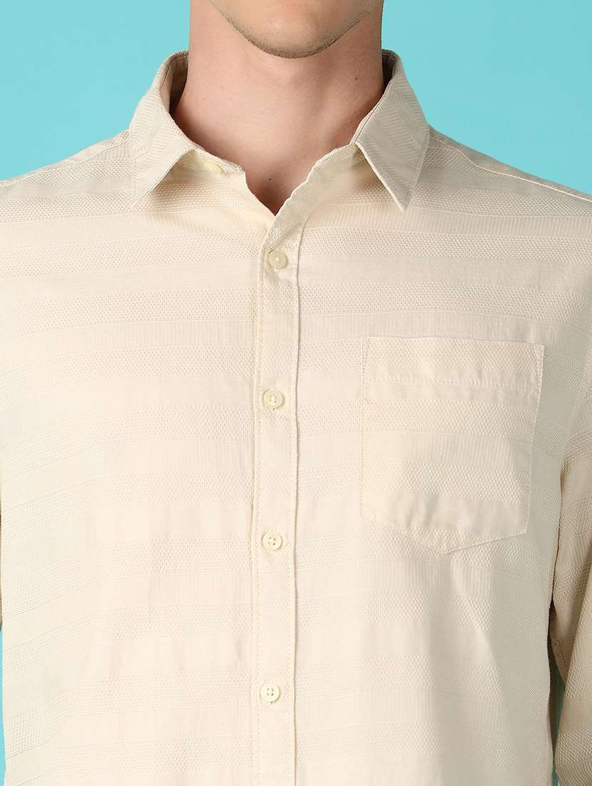 men solid collared long sleeves casual shirt - 21575577 -  Standard Image - 5