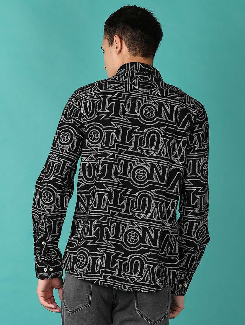 men printed collared long sleeves casual shirt - 21575580 -  Standard Image - 3