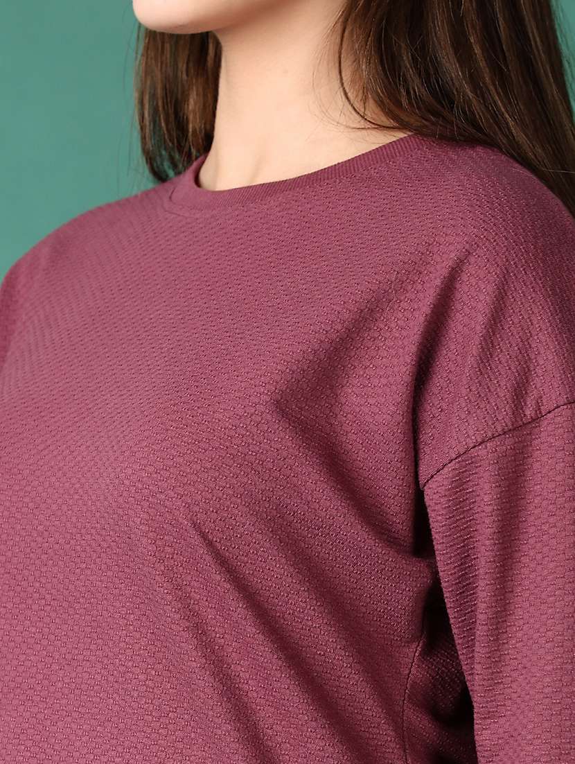 women solid long sleeve sweatshirt - 21575596 -  Standard Image - 5