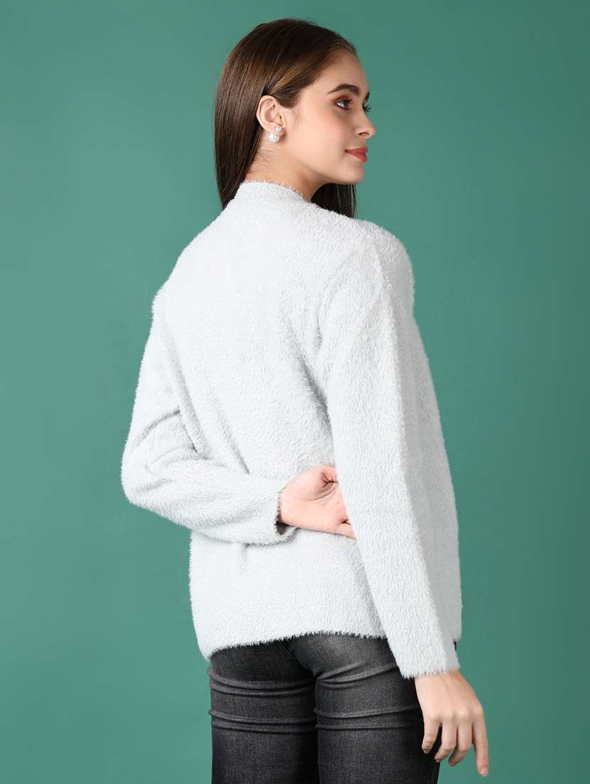 women self design long sleeve cardigan - 21575600 -  Standard Image - 3