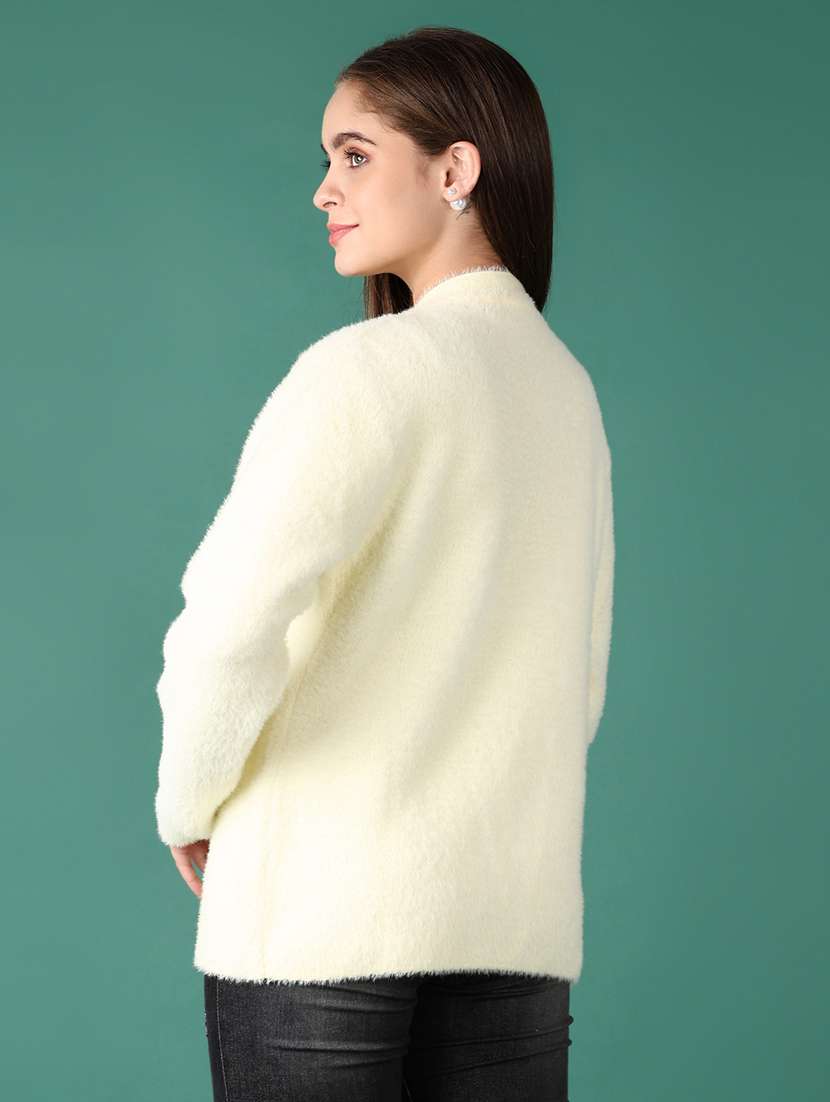 women self design long sleeve cardigan - 21575601 -  Standard Image - 3