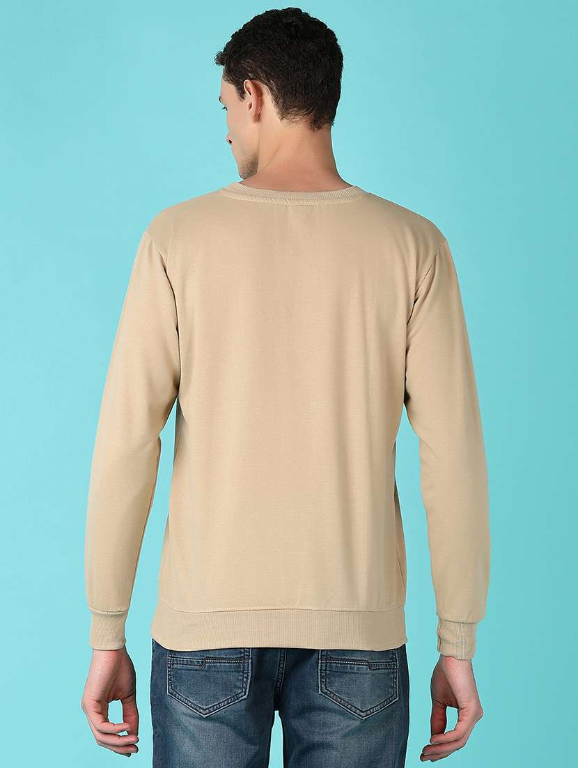 men chest print round neck sweatshirt - 21575627 -  Standard Image - 3