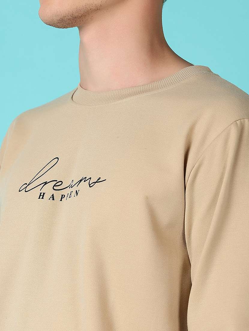 men chest print round neck sweatshirt - 21575627 -  Standard Image - 5
