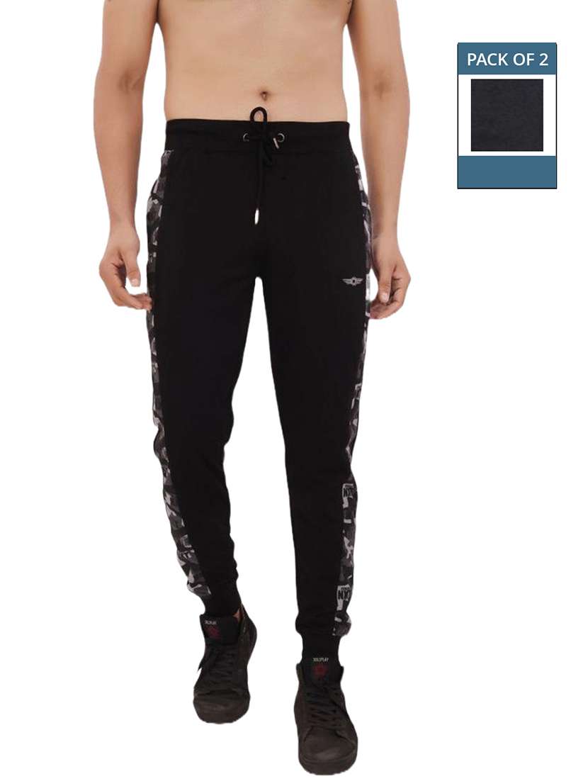 men pack of 2 placement print joggers