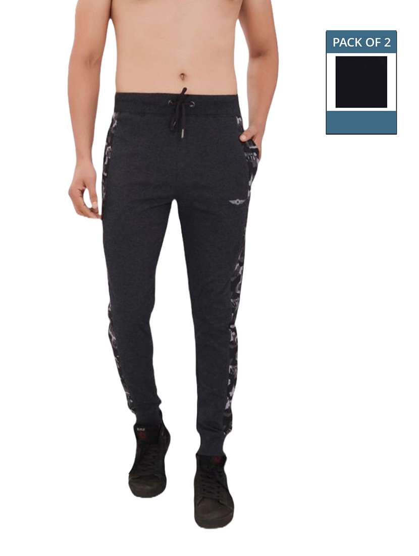 men pack of 2 placement print joggers