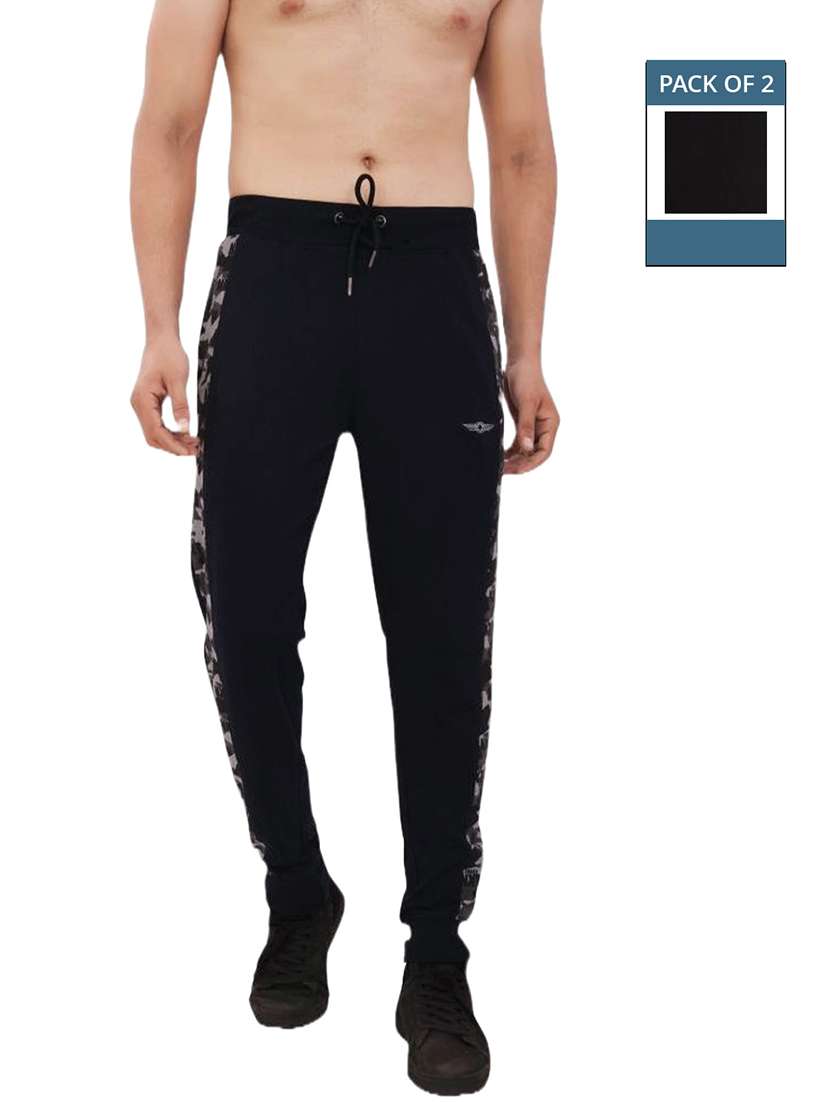 men pack of 2 placement print joggers
