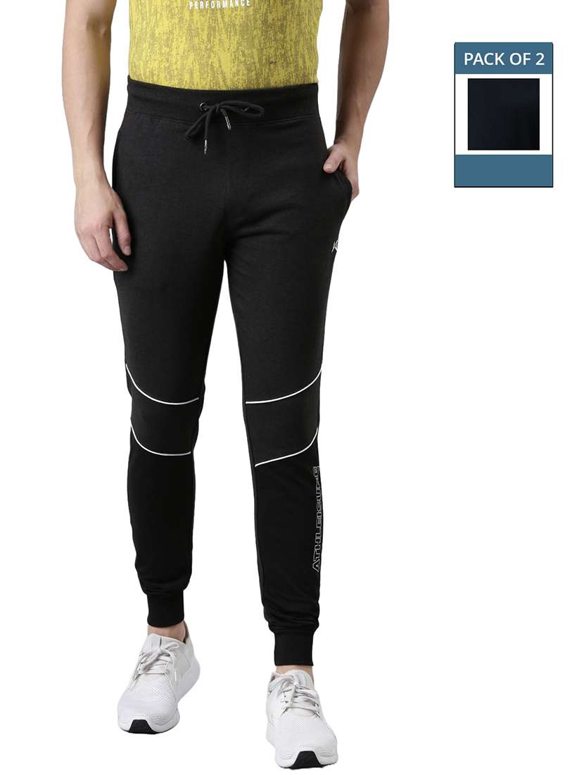 men black pack of 2 solid joggers