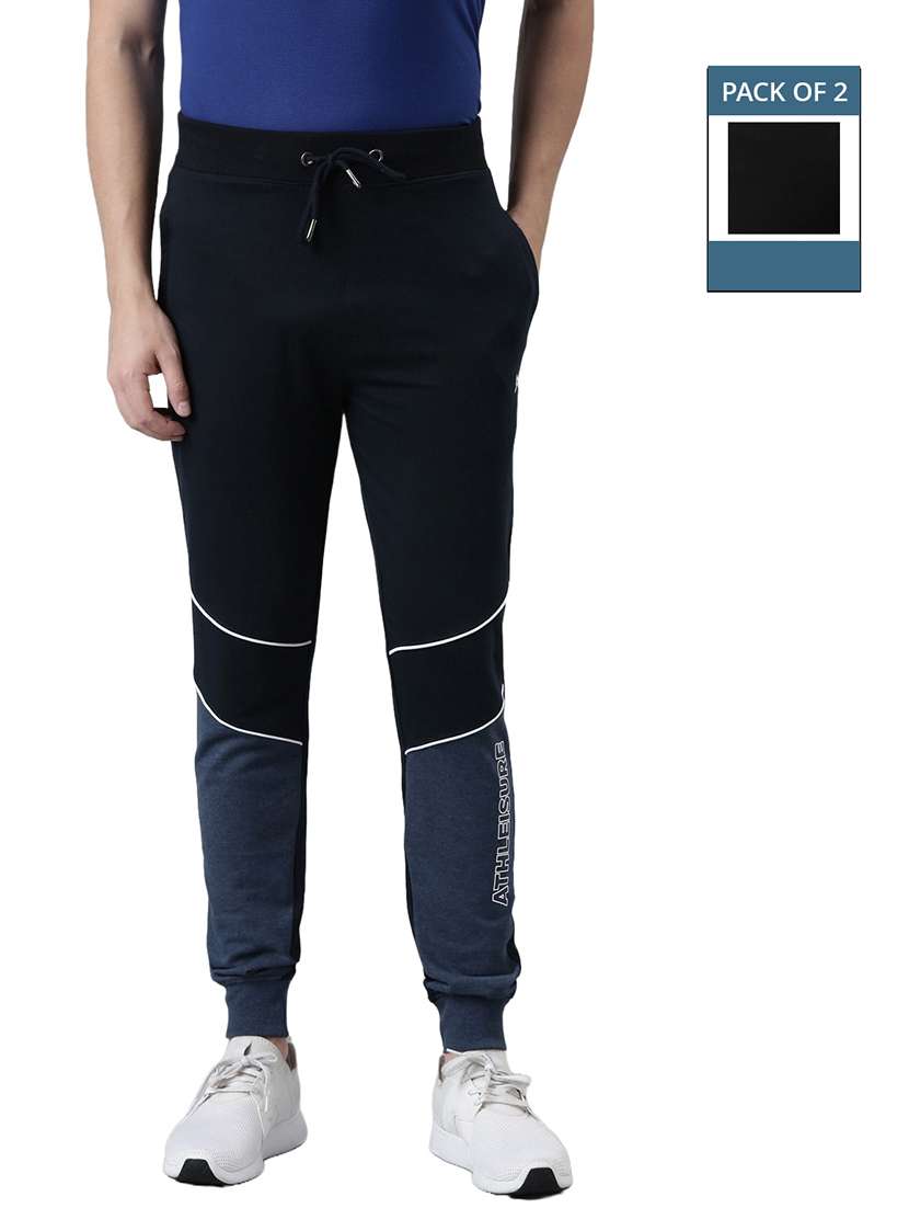 men pack of 2 color block joggers