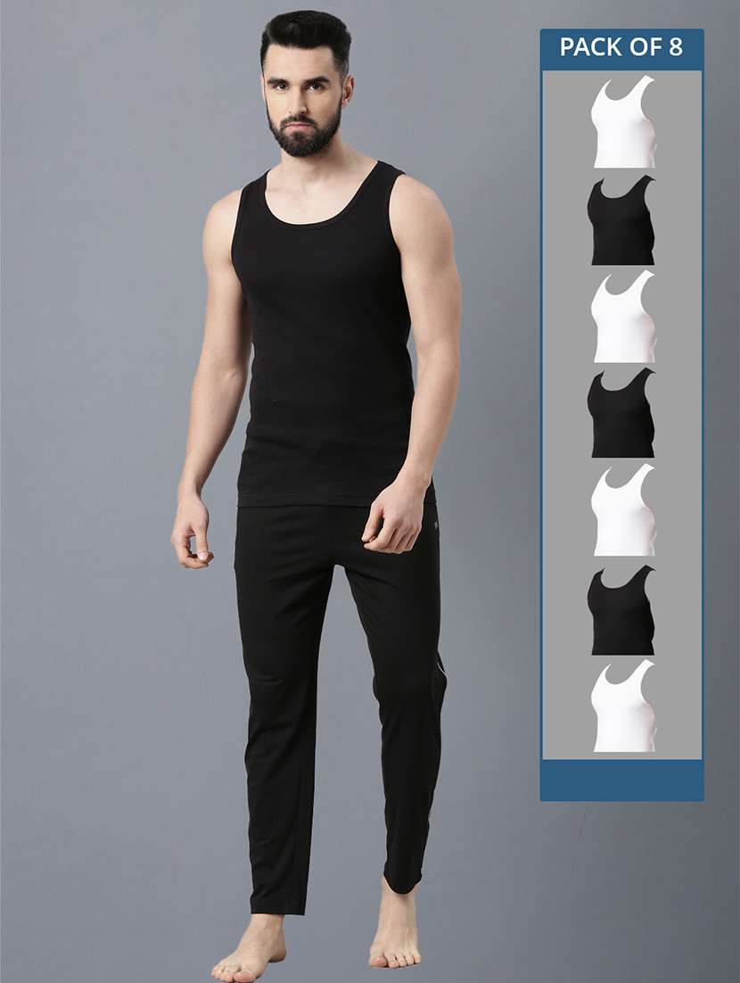 men pack of 10 solid vest