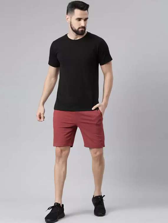 men solid mid rise regular fit shorts - 21576020 -  Standard Image - 3